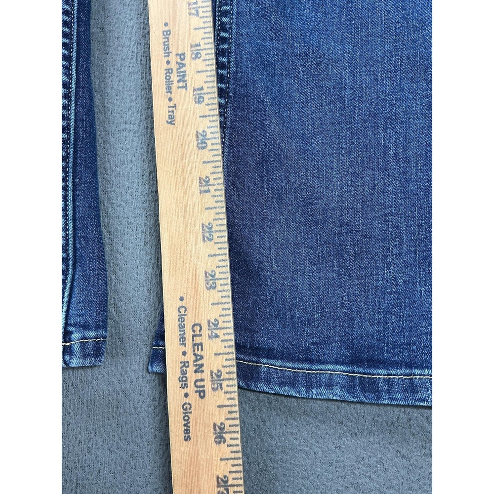 Spanx Jeans Womens 8 Blue Flared High Rise Stretch Medium Wash Denim Pants - Picture 3 of 11